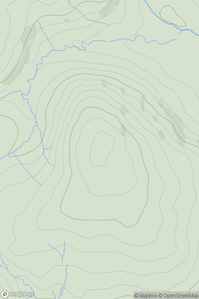 Thumbnail image for Mynydd Troed-y-rhiw [Neath to Chepstow] [SS858892] showing contour plot for surrounding peak